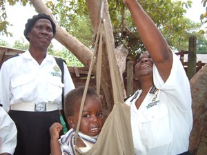 St John Zambia provide baby growth monitoring